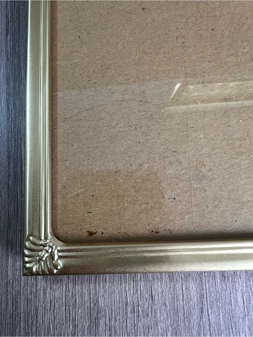 Hinged double picture frame goldtone 90s photo display 5X7
